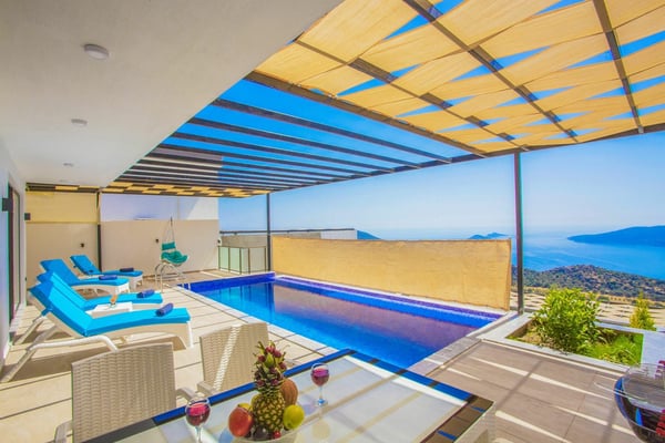 Villa Aksu, Doğa İçerisinde, Süit Odalı, Geniş Havuzlu Villa 3