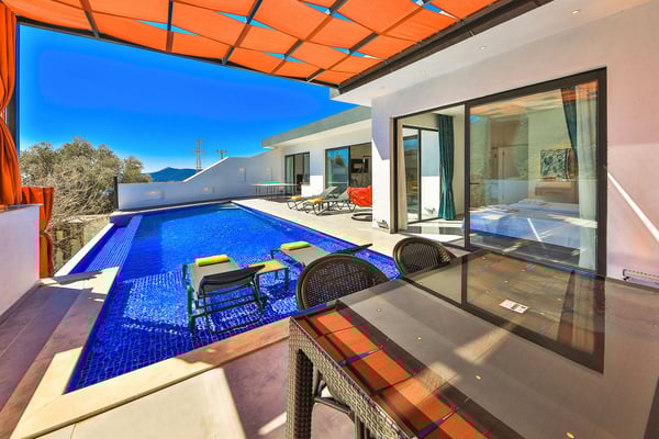 Villa Ametis-1, Kalkan Bölgesinde, 2 Odalı, Jakuzili 3