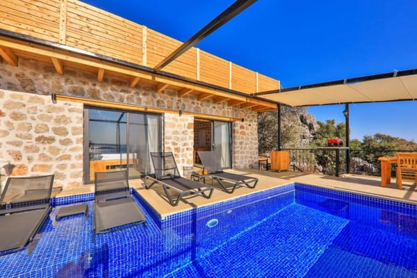 Villa Kekik-3, Muhafazakar Villa, Deniz Manzaralı ve 2 Odalı 1