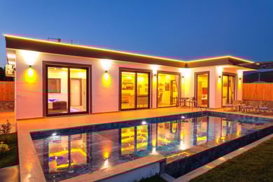 Villa Bedu, Geniş Havuzlu, Doğa İçerisinde Beş kişilik Jakuzili Muhafazakar Villa 1