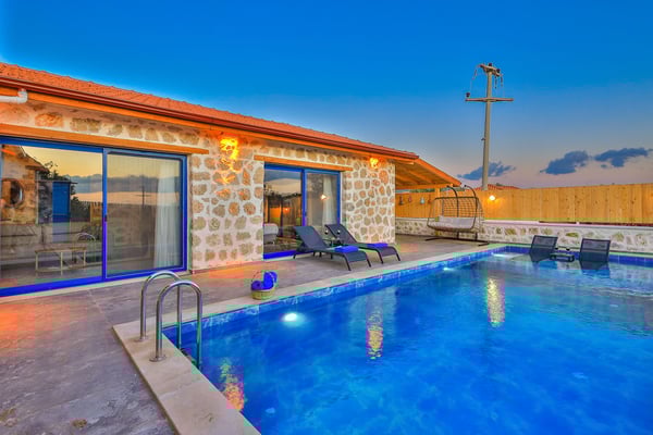 Villa Dolunay-2, Patara Bölgesinde, 2 Odalı ve Odaları Jakuzili 3
