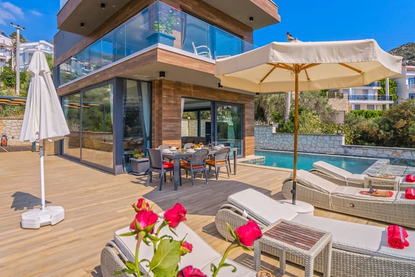 Villa Evfer, Kapalı Havuzlu, Deniz Manzaralı, Jakuzili Villa 2