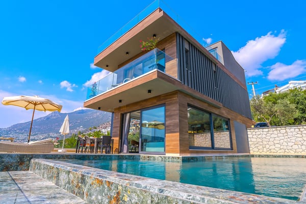 Villa Evfer, Kapalı Havuzlu, Deniz Manzaralı, Jakuzili Villa 1