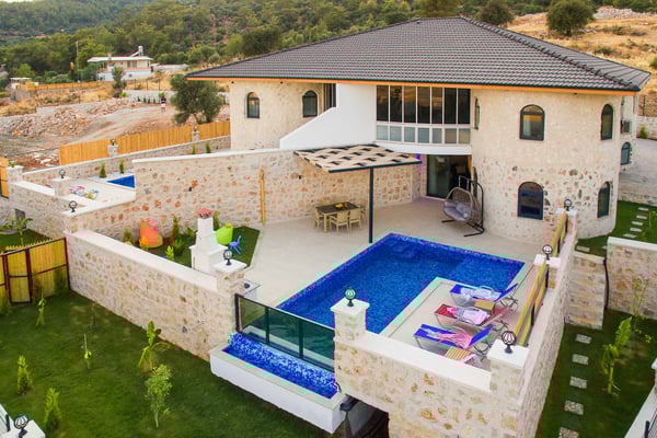 Villa Sandal-1, Çift Jakuzili, Isıtmalı Havuzlu, Hamam ve Saunalı Lüks Villa 2