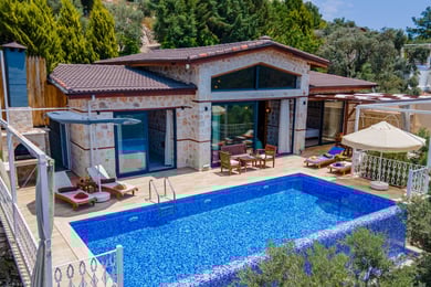 Villa Mısra-3, Taş Mimarili, Korunaklı Havuzlu, Jakuzili Lüks Villa 1