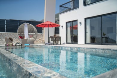 Villa Persefoni-2, Korunaklı Yüzme Havuzlu, Jeneratörlü, 2 Kişilik Villa 2