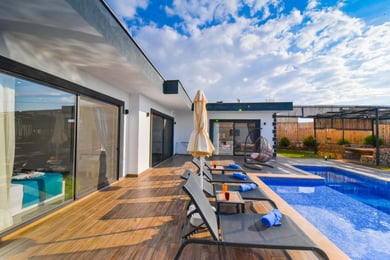 Villa Palmatom-1, Geniş Havuzlu, Süit Odalı, Jakuzili Villa 2