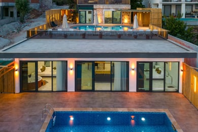 Villa Heves-2, Muhteşem Deniz Manzaralı, Jakuzili, Özel Havuzlu Lüks Villa 1