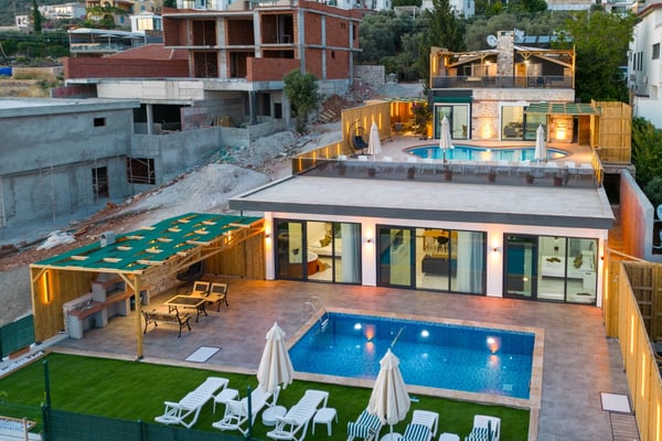 Villa Heves-2, Muhteşem Deniz Manzaralı, Jakuzili, Özel Havuzlu Lüks Villa 2