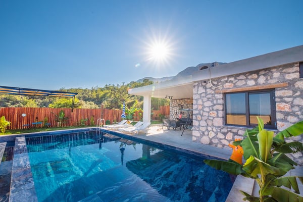 Villa Huşu-1, Full Patara Manzaralı, Süit Odalı, Jakuzili, Korunaklı Villa 1