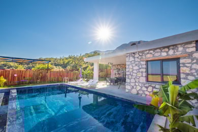 Villa Huşu-1, Full Patara Manzaralı, Süit Odalı, Jakuzili, Korunaklı Villa 1