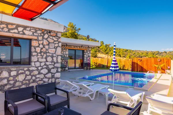 Villa Huşu-2, Full Patara Manzaralı, Süit Odalı, Jakuzili, Korunaklı Villa 1