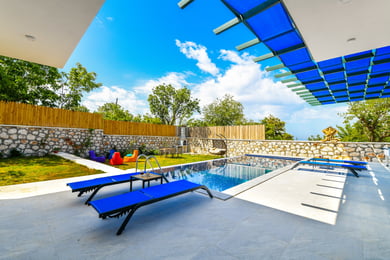 Villa Mimoza-1, Korunaklı Yüzme Havuzlu, Jakuzili Lüks Villa 1