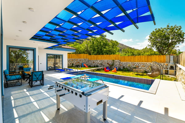 Villa Mimoza-1, Korunaklı Yüzme Havuzlu, Jakuzili Lüks Villa 3