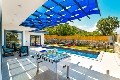 Villa Mimoza-1, Korunaklı Yüzme Havuzlu, Jakuzili Lüks Villa 3