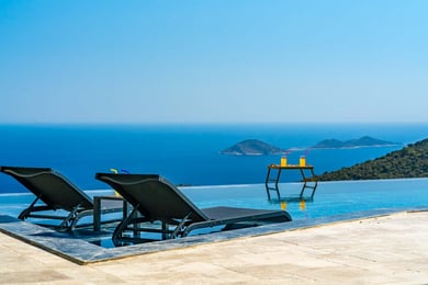 Villa Puella, Kalkan`da Deniz Manzaralı Isıtmalı Havuzlu, Hamam, Saunalı 3