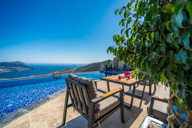 Villa Puella-2, Kalkan`da Deniz Manzaralı, 3 Odalı, Saunalı Muhteşem Villa 3