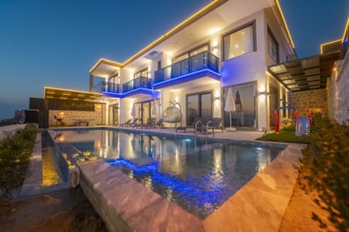 Villa Lokma, Kalkan Bölgesinde, Çift Jakuzili, Korunaklı Havuzlu Lüks Villa 2