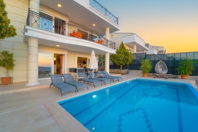 Villa Serefoni-1, Kalkan Kızıltaş`ta,Deniz Manzaralı, 8 Kişilik Lüks Villa 1