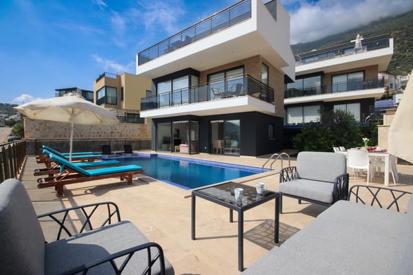 Villa Vaha, Kalkan`da 3 Yatak Odalı, 6 Kişilik, Deniz Manzaralı 1