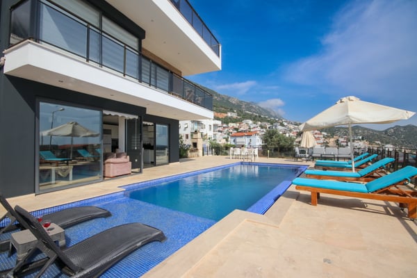 Villa Vaha, Kalkan`da 3 Yatak Odalı, 6 Kişilik, Deniz Manzaralı 3