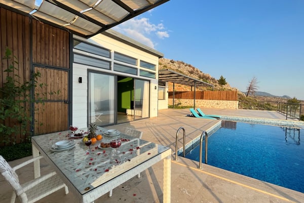 Villa Pile-4, Deniz Manzaralı, İki Kişilik, Jakuzili, Kapalı Havuzlu 3