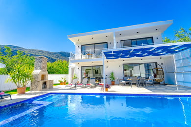 Villa Bufalo-2, Kalkan Bölgesinde, Saunalı, 3 Odalı, Muhafazakar Villa 1
