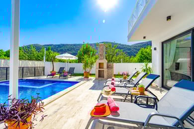 Villa Bufalo-2, Kalkan Bölgesinde, Saunalı, 3 Odalı, Muhafazakar Villa 2