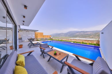 Villa Argus-2, Kalkan`da, Sauna, Hamam ve Çift Jakuzili 3