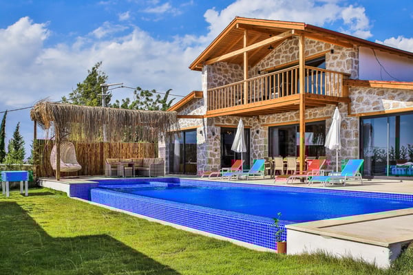 Villa Mati, Kalkan Bölgesinde, Saunalı, Jakuzili, Lüks Villa 1