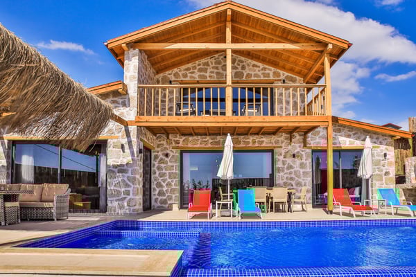 Villa Mati, Kalkan Bölgesinde, Saunalı, Jakuzili, Lüks Villa 2