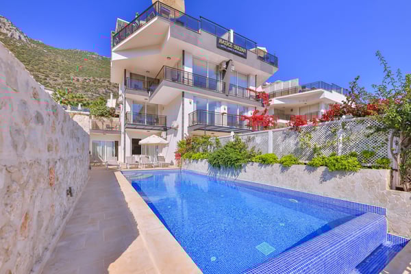 Villa Popcorn-1, Kalkan`da, Deniz Manzaralı, Havuzlu Eşsiz Villa 1