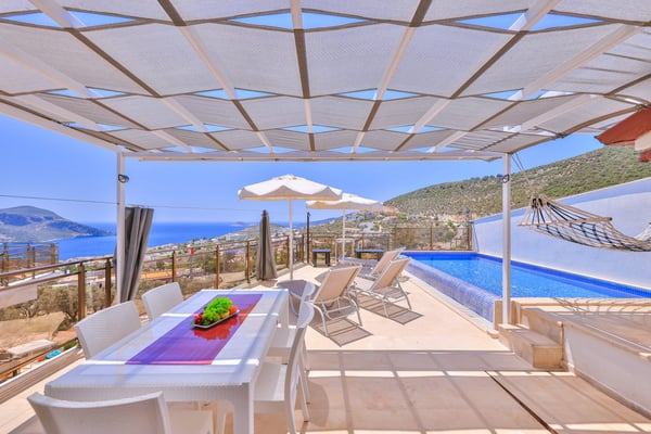 Villa Popcorn-5, Kalkan`da, Deniz Manzaralı, Havuzlu Eşsiz Villa 1