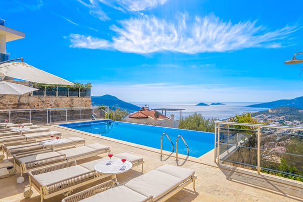Villa Aheste-1, Kalkan`da, 10 Kişilik, Muhteşem Manzaralı 3