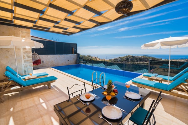 Villa Esir-1, Kalkan'da, Jakuzili, 2 Odalı Villa 2