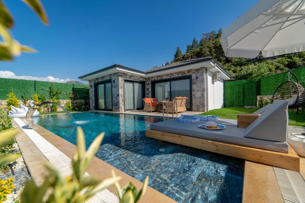 Villa Monata-3, Fethiye`de, Korunaklı Havuzlu, Jakuzili Balayı Villası 2