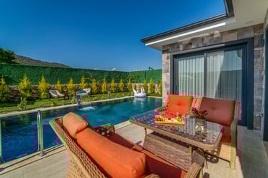 Villa Monata-4, Fethiye`de, Korunaklı Havuzlu, Jakuzili Balayı Villası 2