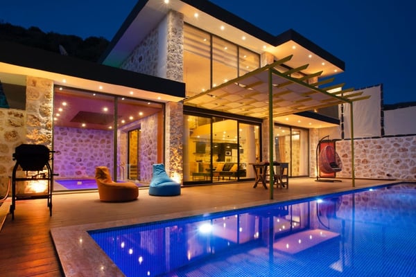 Villa Kabare-1, Kalkan Bölgesi`nde, İki Havuzlu Balayı Villası 3
