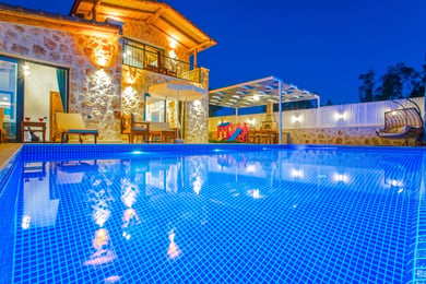 Villa Chakra-1, Kalkan Bölgesinde, 2 Odalı, Muhafazakar 1
