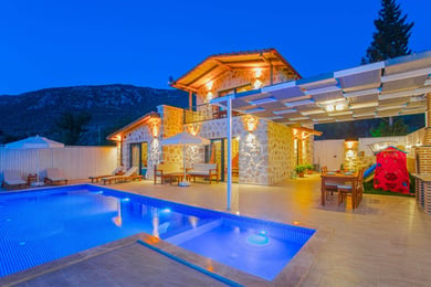 Villa Chakra-1, Kalkan Bölgesinde, 2 Odalı, Muhafazakar 2
