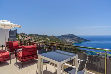Villa Portakal-6, Kalkan Bölgesinde, Deniz Manzaralı ve 1 Odalı 3