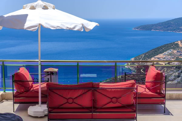 Villa Portakal-6, Kalkan Bölgesinde, Deniz Manzaralı ve 1 Odalı 3
