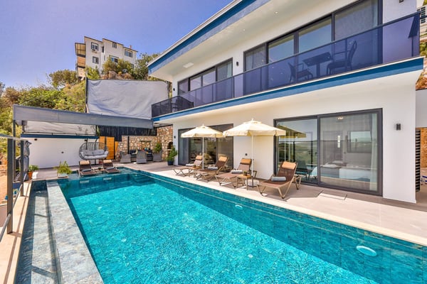 Villa Yazla-1, Kalkan Bölgesinde, Çift Jakuzili, Muhafazakar Villa 3