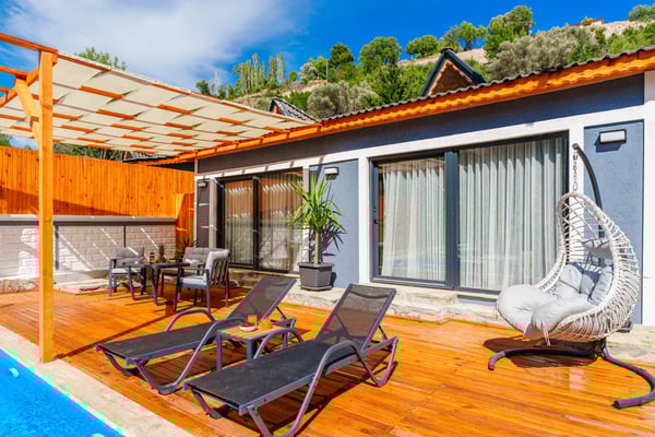 Villa Zarf-3, Kalkan Bölgesinde, Jakuzili, Tek Odalı Muhteşem Balayı Villası 2