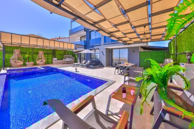 Villa Lasora, Kalkan Bölgesinde, 3 Odalı, Jakuzili, Saunalı Villa 2