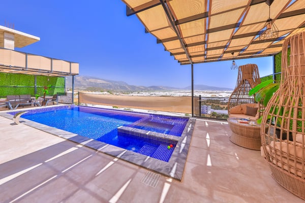 Villa Lasora, Kalkan Bölgesinde, 3 Odalı, Jakuzili, Saunalı Villa 3