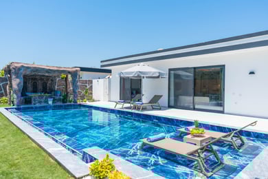 Villa Bedu-2, Geniş Havuzlu, Doğa İçerisinde Beş kişilik Jakuzili Muhafazakar 1