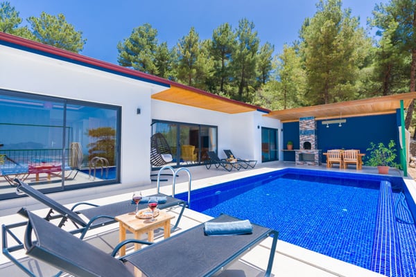 Villa İlithya-2, Kalkan Bölgesinde, Jakuzili ve İki Odalı 1