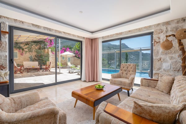 Villa Nihan-2, Korunaklı Yüzme Havuzlu, Deniz Manzaralı Lüks Villa 3