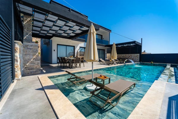 Villa Bonita-2, Kalkan Bölgesinde, Hamam, Sauna ve Sinema Odalı 3